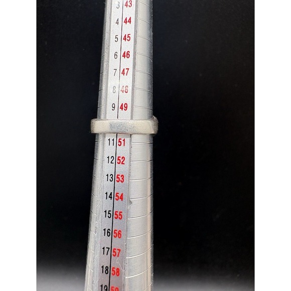 Sterling Geometric Pyramid Ring Pointed Peak Statement Sz 5 DWL 925 - Picture 7 of 11